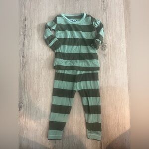 Kickee Pants Striped Green Baby Pajamas